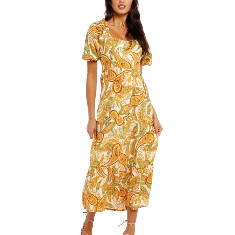 FAITHFULL Roomie Midi Dress - Juniper Paisley Print S - Picture 5 of 7